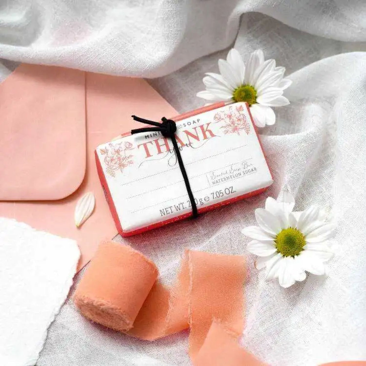 Ministry of Soap 200g Gift Note Thank You Watermelon Soap Bar