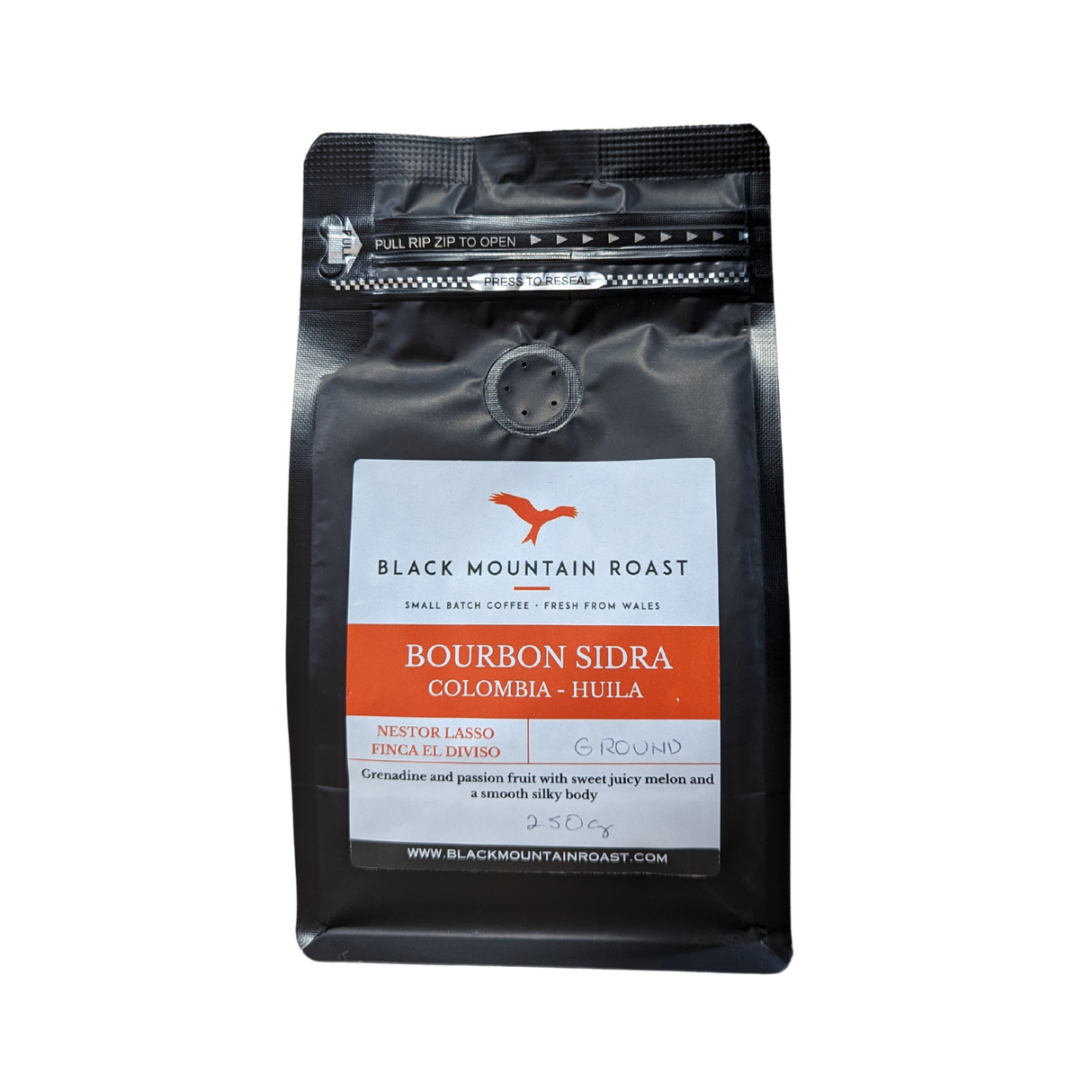 Black Mountain Roast 250g Bourbon Sidra Columbian Ground Coffee