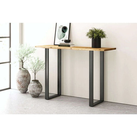 Kettle Home Light Oak Live Edge Console Table