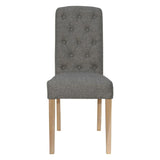 Kettle Home Dark Grey Button Back Upholstered Chair
