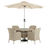 Bramblecrest Tetbury 4 Seater Round Dining Set Nutmeg
