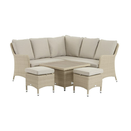 Bramblecrest Tetbury Mini Corner Suite with Adjustable Table Nutmeg