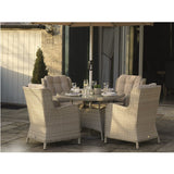 Bramblecrest Chedworth 4 Seater Round Dining Suite Sandstone