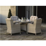 Bramblecrest Chedworth 4 Seater Round Dining Suite Sandstone
