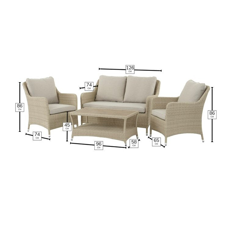 Bramblecrest Tetbury Deluxe 2 Seat Sofa Set Nutmeg