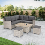 Kettler Palma Signature Mini Corner Garden Furniture Set in Whitewash