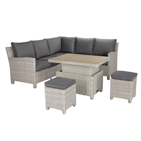 Kettler Palma Signature Mini Corner Garden Furniture Set in Whitewash