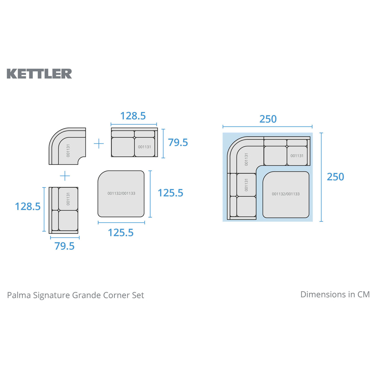 Kettler Palma Signature Grande Garden Furniture Set in Whitewash