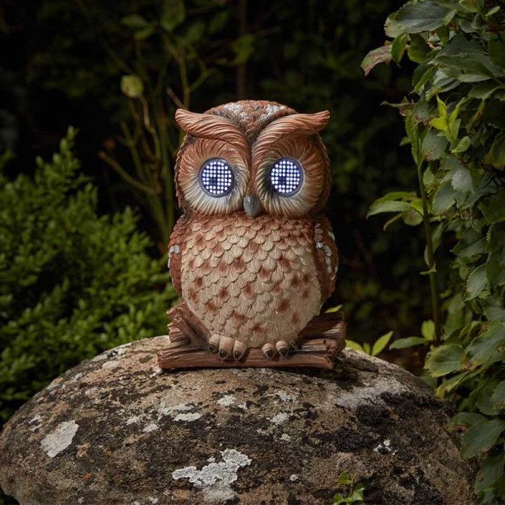 Smart Solar 25cm Blinkin' Owl Light up Garden Ornament
