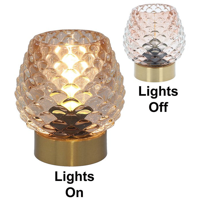 Joe Davies 11cm Pink Luxe LED Lamp Pine Cone - 341012