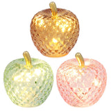 Diamond Cut 7cm LED Apple Ornament - (Choice of 3)