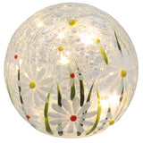 Shudehill 15cm Crackle Daisies LED Ball