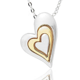 Equilibrium Te Amo Layered Heart Two Tone Necklace
