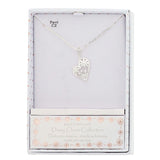 Equilibrium Daisy Chain Daisy Heart Silver Plated Necklace