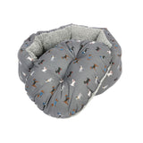 Danish Design 35inch Fatface Marching Deluxe Slumber Dogs Bed - Grey