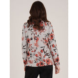 Tigi Floral Cowl Neck Top - Grey