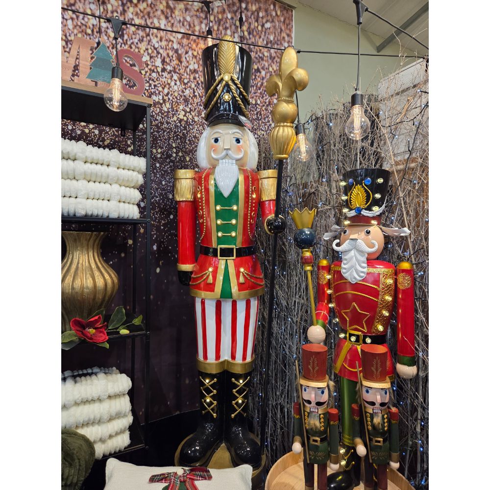 Festive 156cm Giant Nutcracker Christmas Decoaration - Battery Operated
