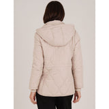 Tigi Onion Stitching Quilted Hooded Jacket - Cream