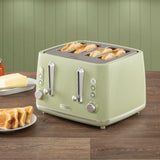Daewoo Cascade 4 Slice Toaster - Sage Green