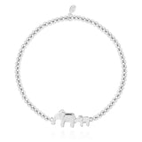 Joma Jewellery Silver A Little 'Family Elephant' Bracelet