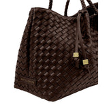 Katie Loxton Small Nova Hand Woven Tote Bag - Chocolate