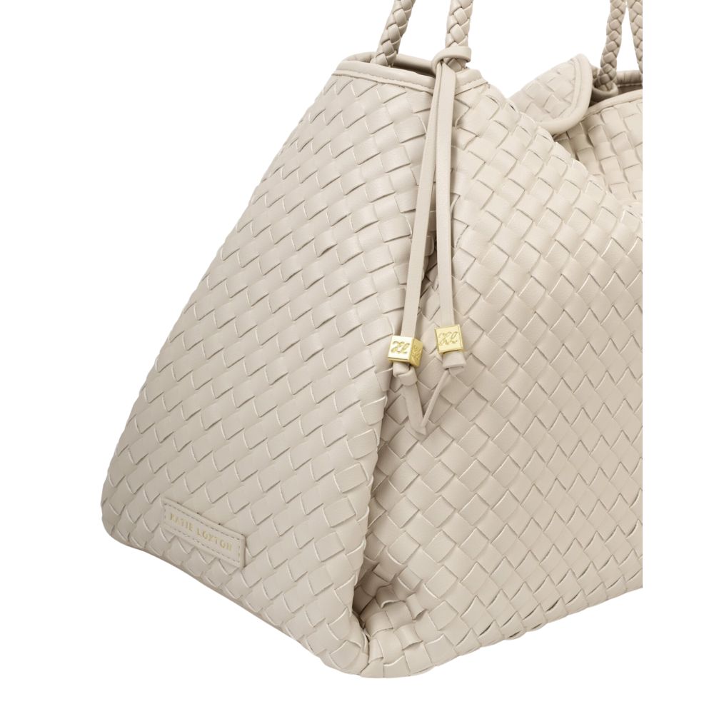 Katie Loxton Large Nova Hand Woven Tote Bag - Oyster