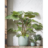 Mica Decorations 7.5cm Green Daan Round Pot