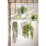 Mica Decorations 43cm Green Artificial Fern Hanging in Pot