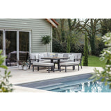 Bramblecrest Fawn Zurich Corner Sofa with Square Piston Adjustable Table & 2 Benches - X24AZRCDS2