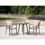 Bramblecrest 80cm Fawn Zurich 2 Seat Bistro Set - X23AZR80RD1