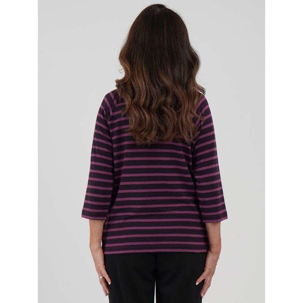 Tigi Cut & Sew Stripe Top - Purple