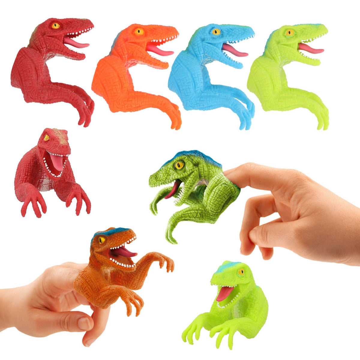 Dino World Wobbly Soft Plastic Dinosaur Finger Puppet - Choice of 4 ...