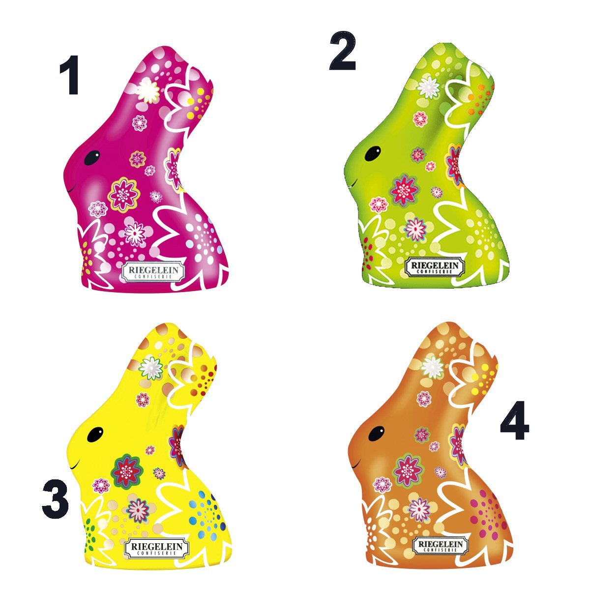 Riegelein 140g Be Happy Chocolate Bunny (Choice of Colours)