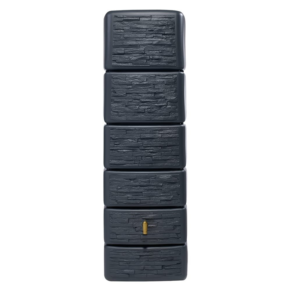 Garantia 330 Litres Graphite Grey Slim Stone Wall Tank Water Butt
