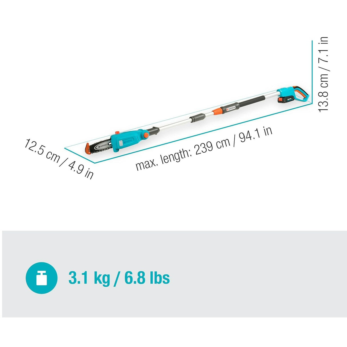 GARDENA TCS 20/18V P4A solo Battery Telescopic Pruner