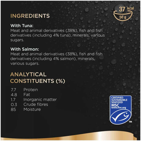 Sheba 6 x 50g Tuna & Salmon Cat Food Pouches in Jelly
