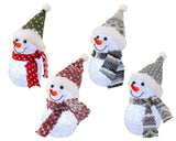 Lumineo 16cm Lit Snowman Ornament with Hat and Scarf - (Choice of 4) - 486465