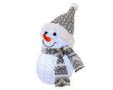 Lumineo 16cm Lit Snowman Ornament with Hat and Scarf - (Choice of 4) - 486465