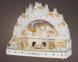 Lumineo 38.2cm LED Wooden Houses Christmas Village Silhouette - 487065