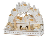 Lumineo 38.2cm LED Wooden Houses Christmas Village Silhouette - 487065