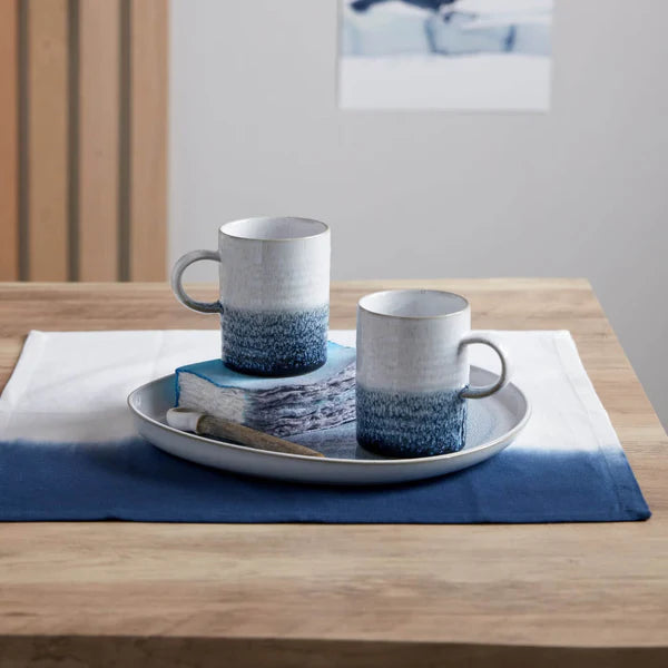 Denby 410ml Kiln Ridged Mug - Blue