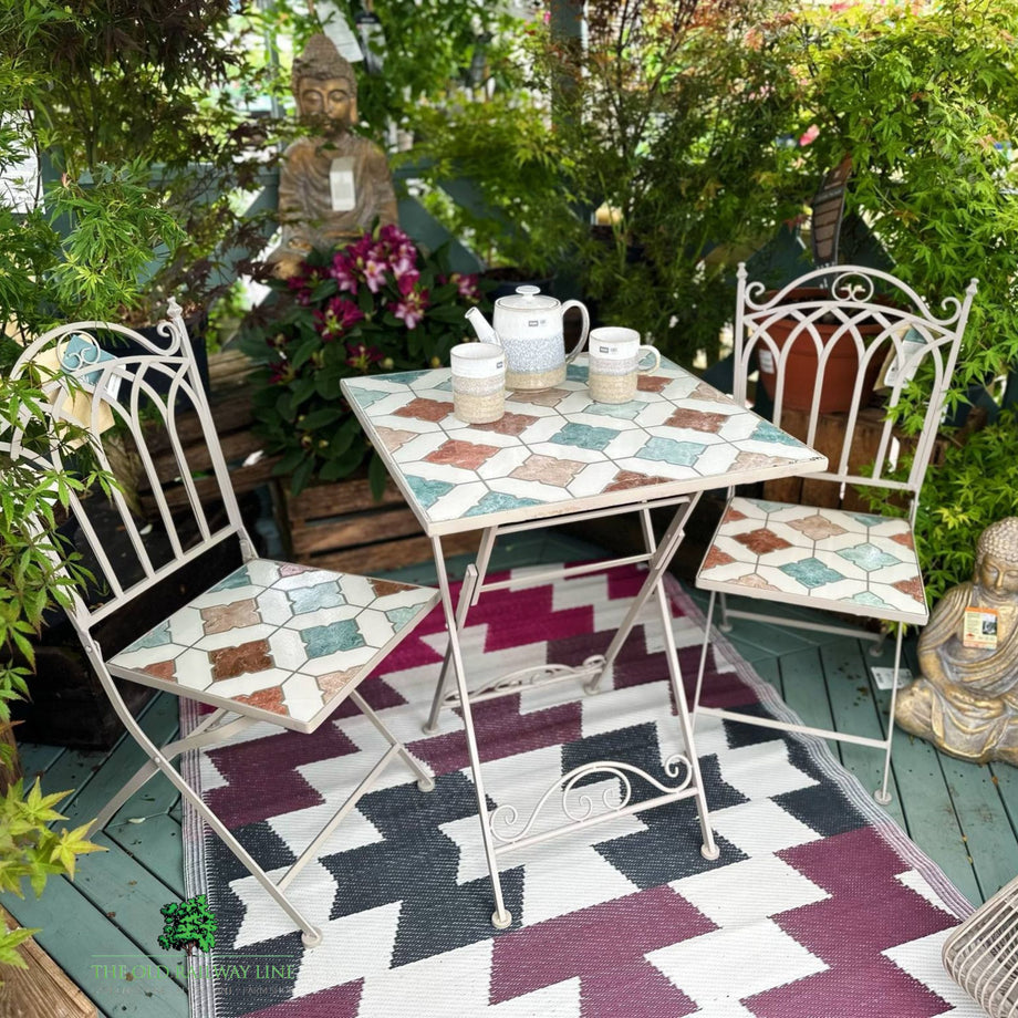Mosaic Bistro Set Outdoor Table And Chairs Mosaic Decoris