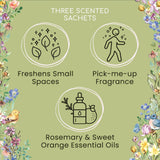 Heathcote & Ivory Flower of Focus Power Through 3 Scented Sachets