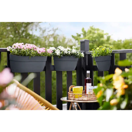 Elho 36cm Antracite Medium Vibia Campana Easy Hanger Planter