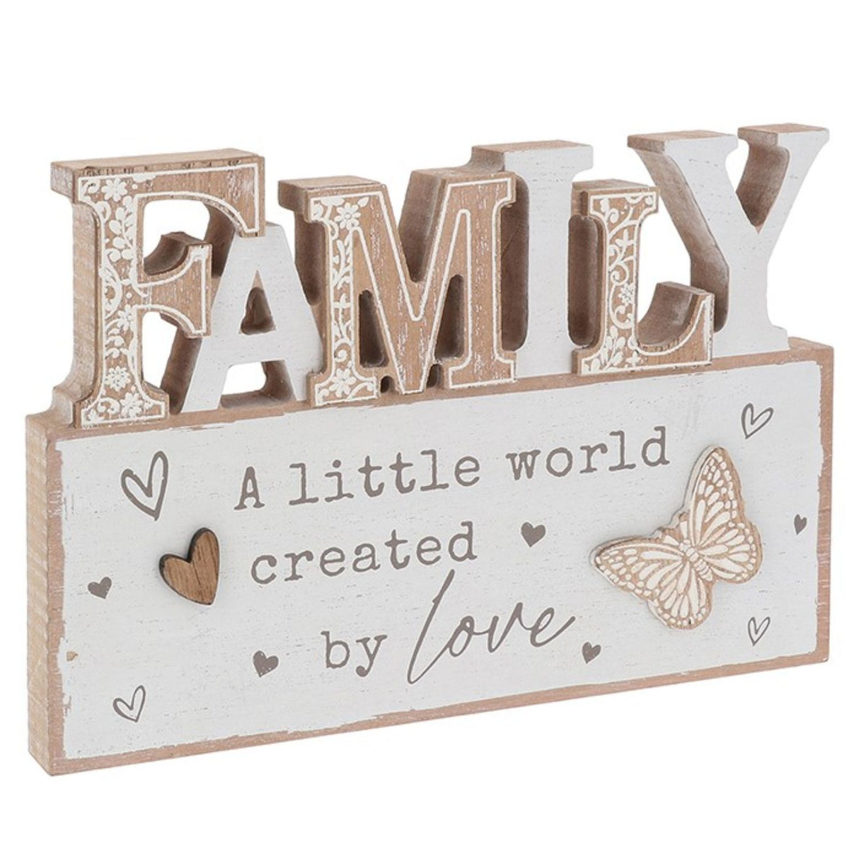 Joe Davies 20cm Papillon Message Family Plaque - 340013