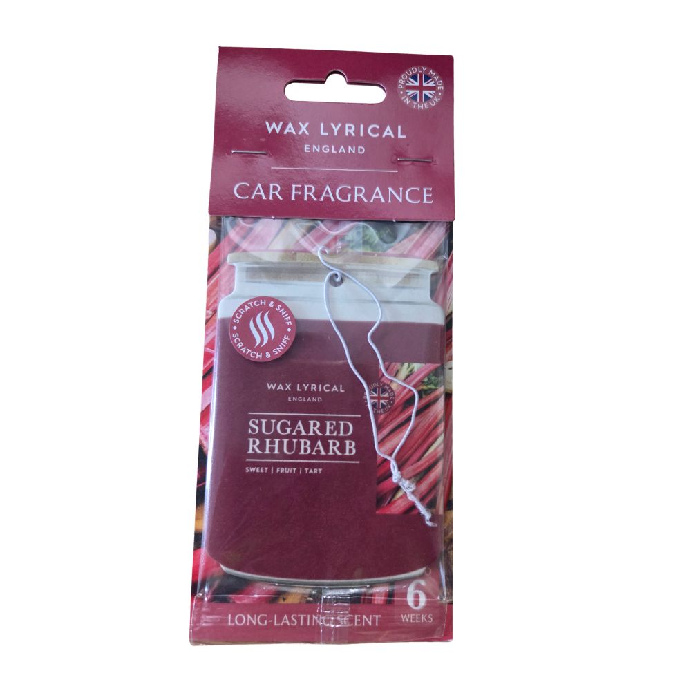 Wax Lyrical Sugared Rhubarb Car Air Freshener