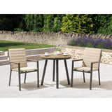 Bramblecrest 80cm Fawn Zurich 2 Seat Bistro Set - X23AZR80RD1