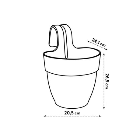 Elho 27cm Pistachio Green Small Vibia Campana Easy Hanger Planter