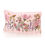 Richard Langs Pink Floral Bees Embroidered Cushion - 4FD380