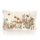 Richard Langs Off White Floral Bees Embroidered Cushion - 4FD381